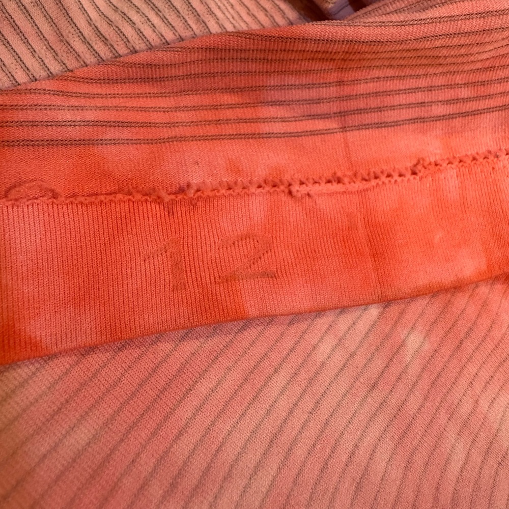 lululemon Swiftly Tech orange and Pink Tie-Dye Short Sleeve Tee - Picture 4 of 4